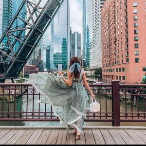 PINCH multi tiered maxi dress S